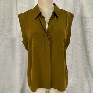Worthington Olive Sleeveless Blouse
